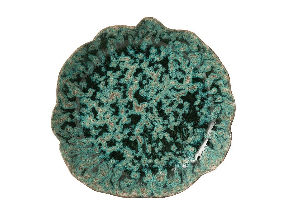 Coupelle Déco en Céramique "Naga" 30cm Bleu Azur