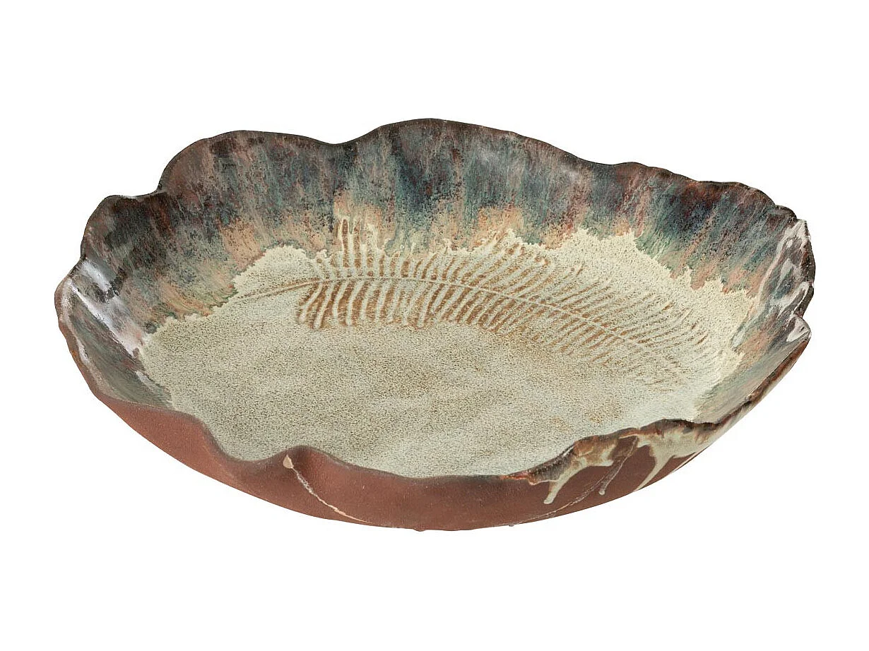Coupelle Déco en Céramique "Naga" 30cm Rouille