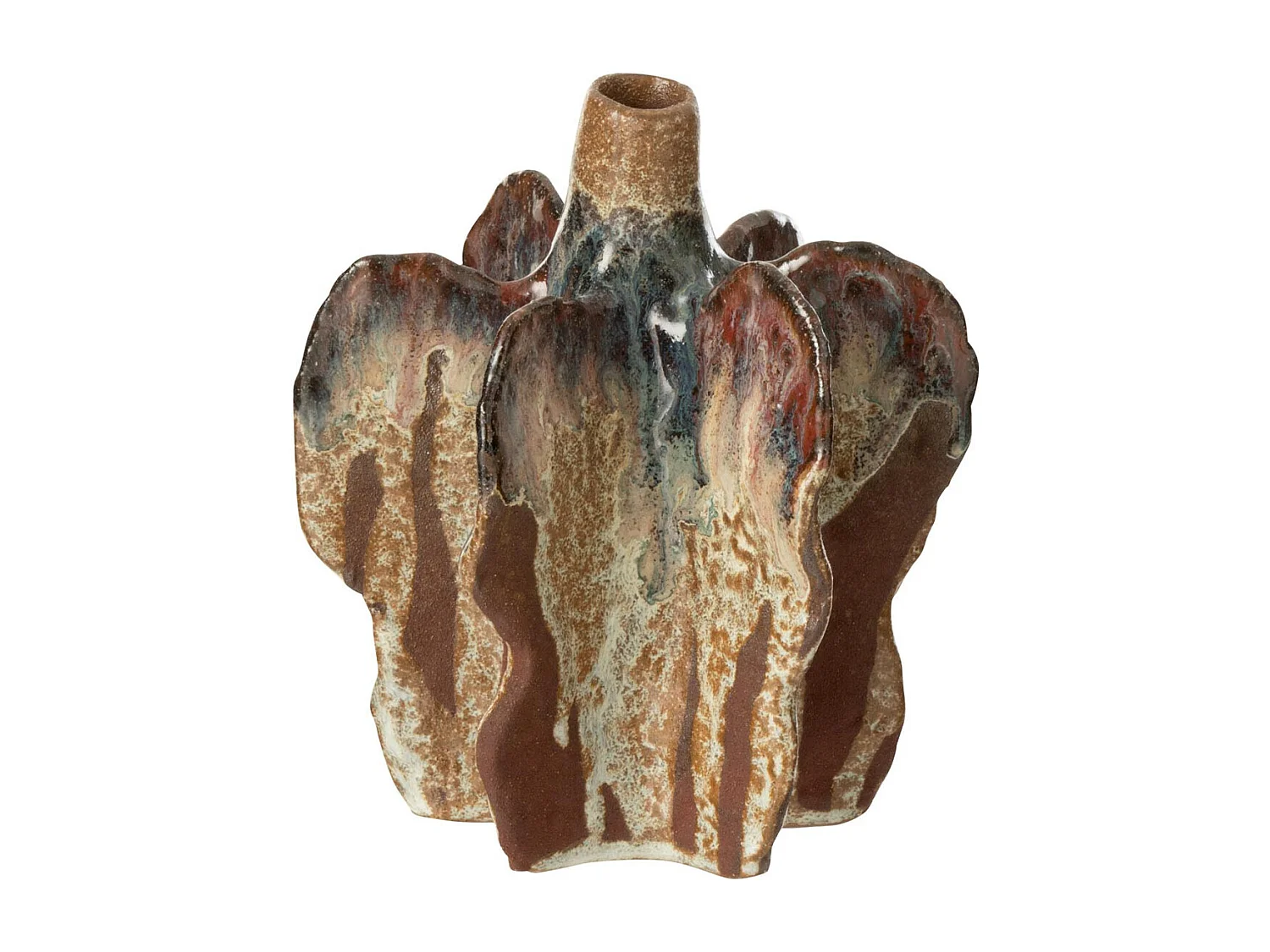 Vase Déco en Céramique "Naga" 15cm Rouille