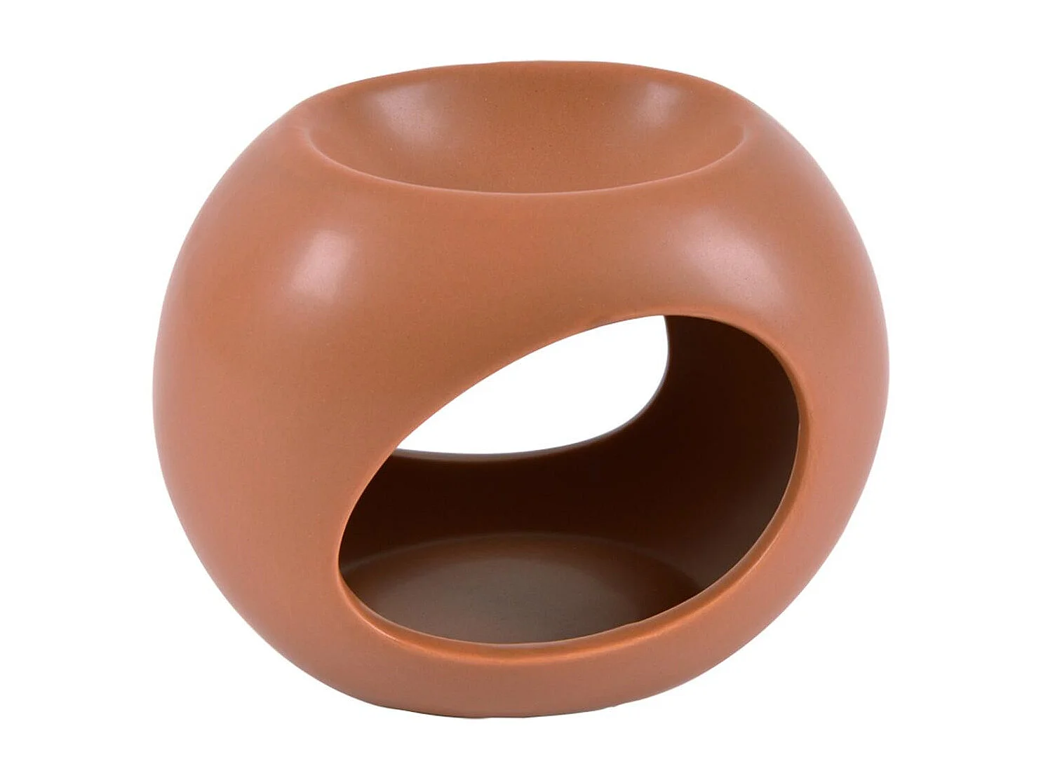 Brûle Parfum en Céramique "Orbe" 13cm Terracotta