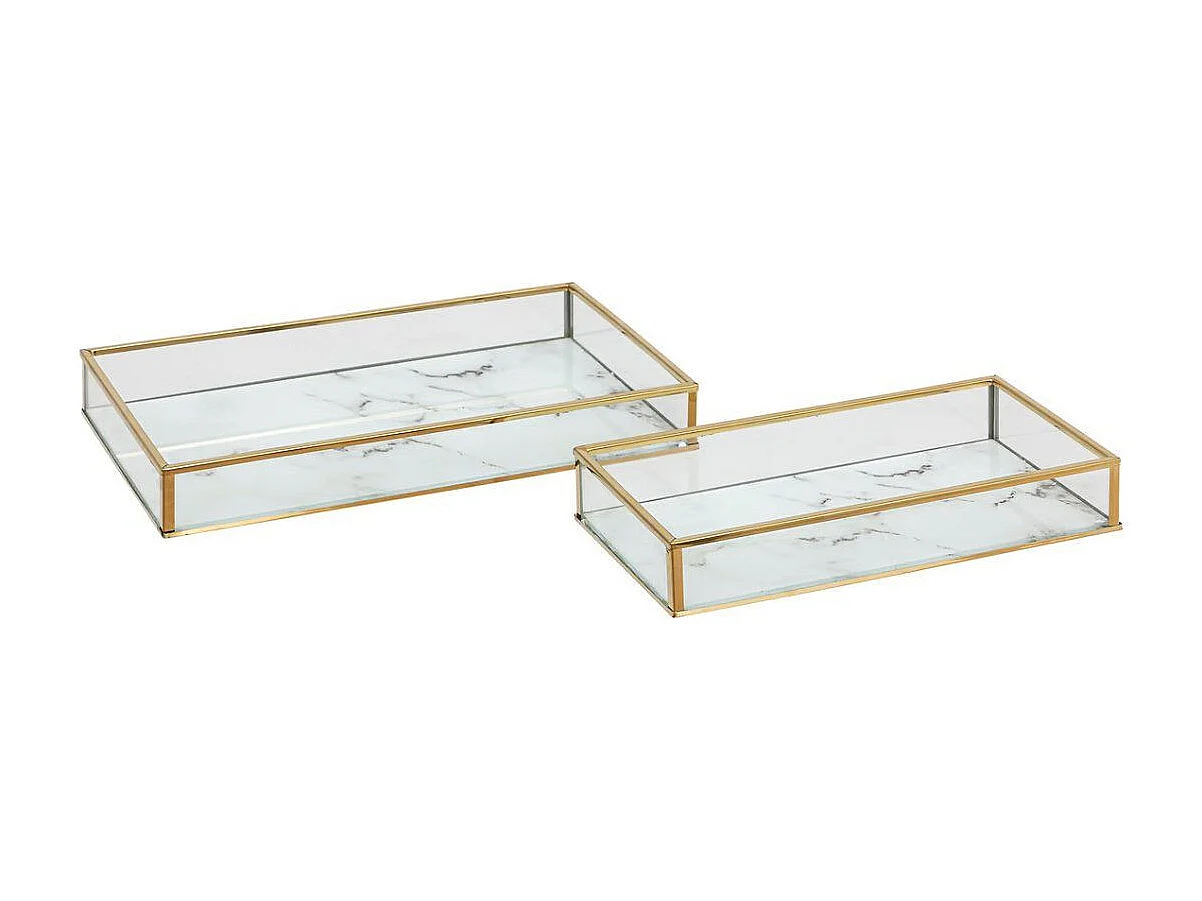 Lot de 2 Vide-Poches en Céramique "Rosio" 24cm Blanc