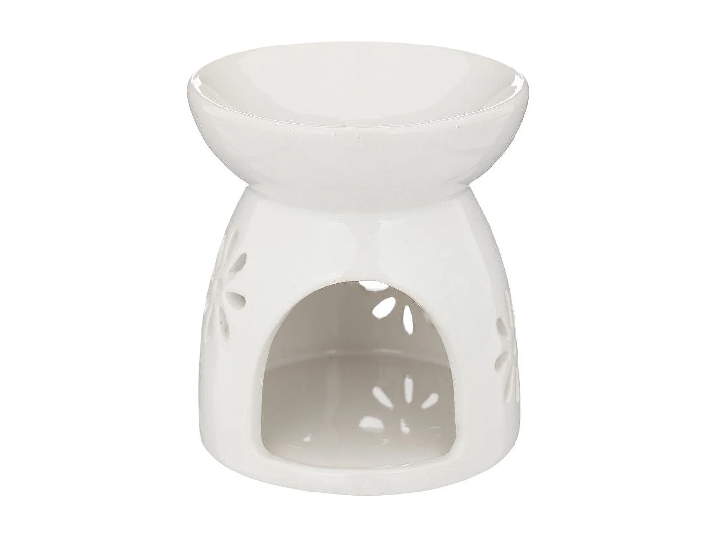 Brûle-Parfum en Céramique "Izor" 10cm Blanc
