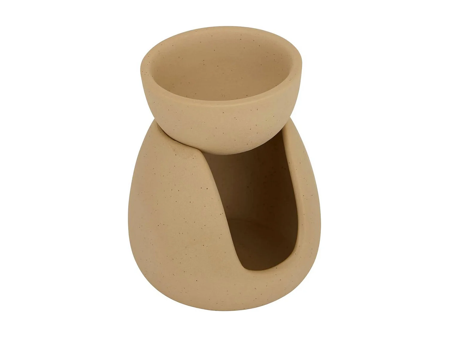 Brûle-Parfum en Céramique "Wonj" 11cm Beige