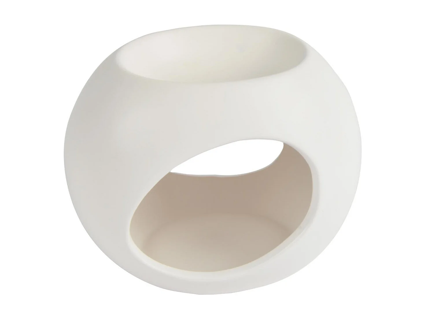 Brûle Parfum en Céramique "Orbe" 13cm Blanc