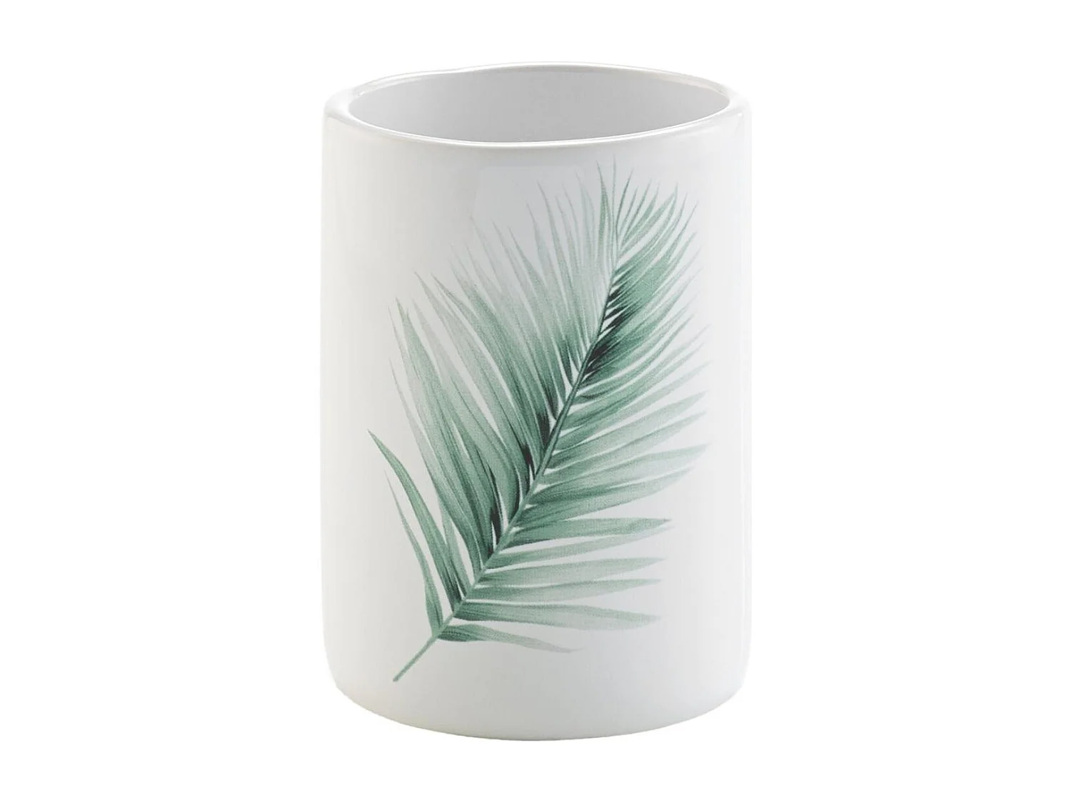 Gobelet Salle de Bain Céramique "Havane" 10cm Blanc
