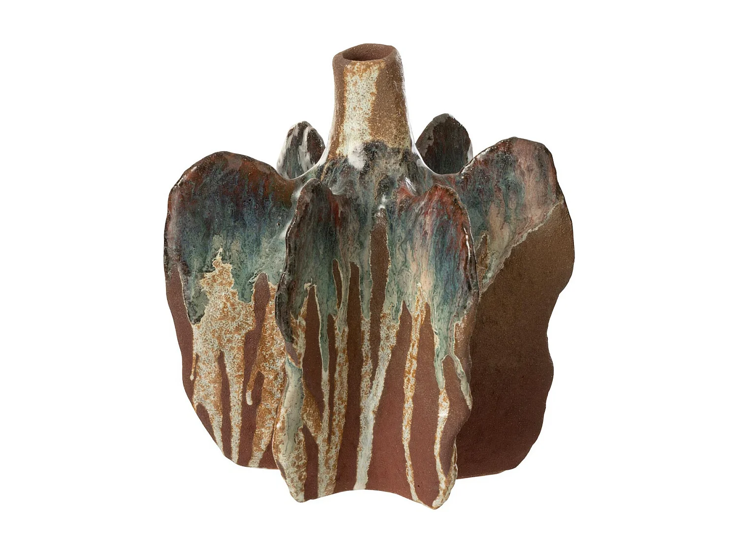 Vase Déco en Céramique "Naga" 20cm Rouille