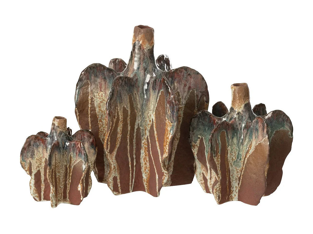 Vase Déco en Céramique "Naga" 20cm Rouille