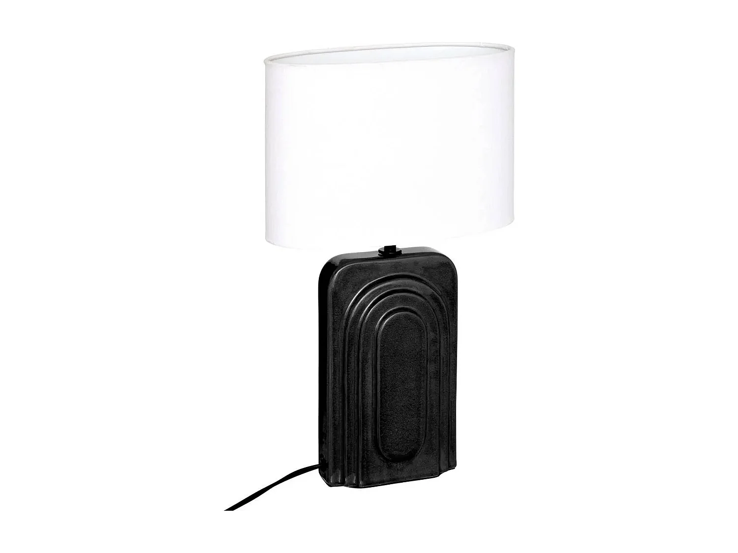 Lampe à Poser en Céramique "Monia" 42cm Noir