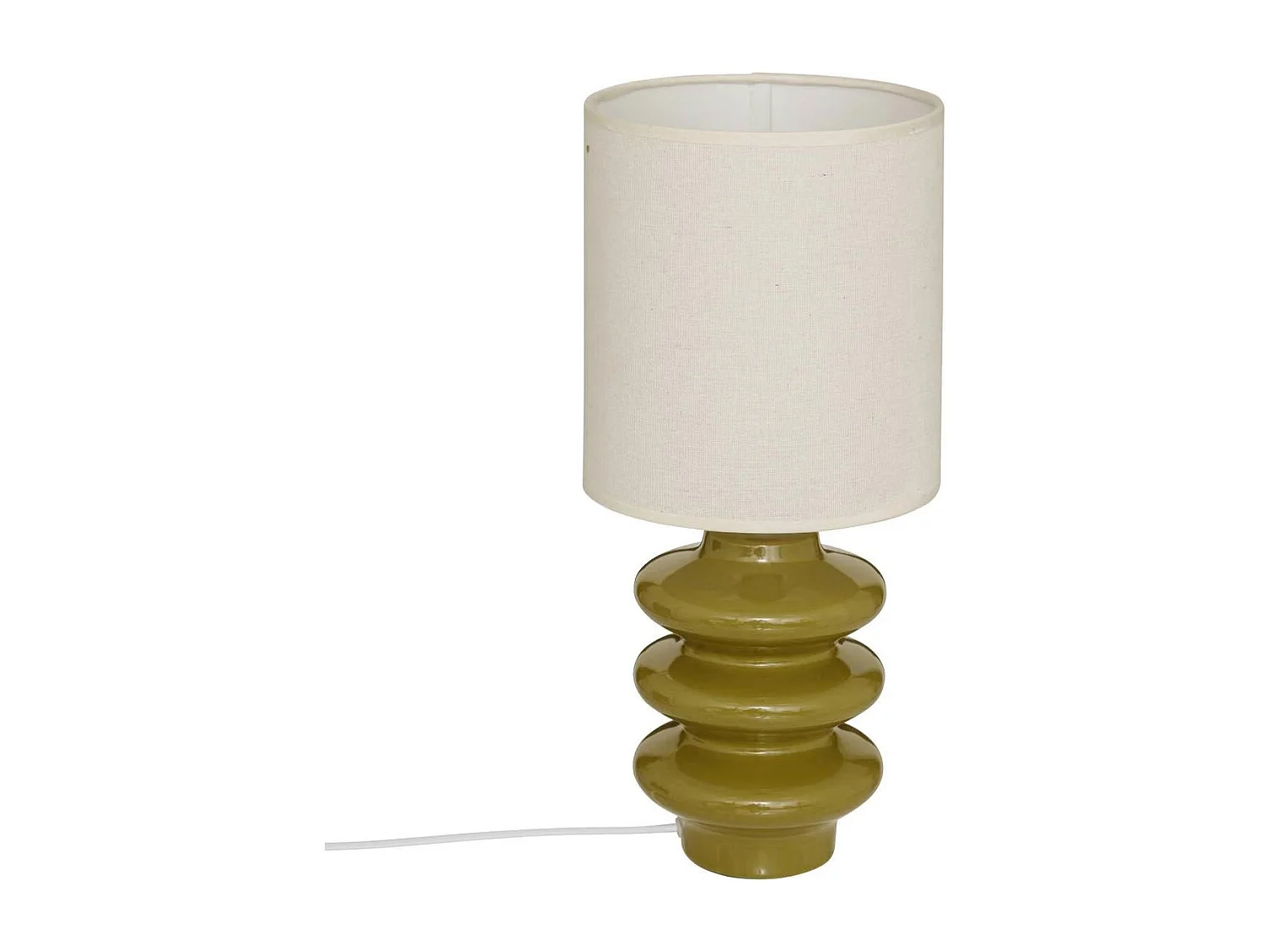 Lampe à Poser en Céramique "Vinus" 44cm Kaki