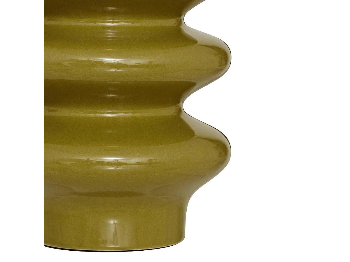 Lampe à Poser en Céramique "Vinus" 44cm Kaki