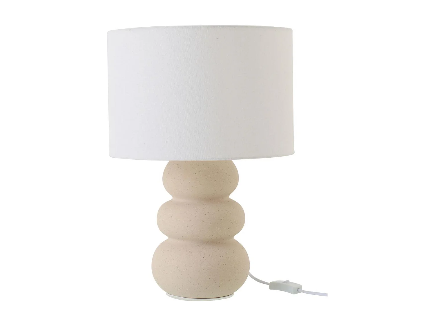 Lampe à Poser en Céramique "Victor" 48cm Blanc Cassé