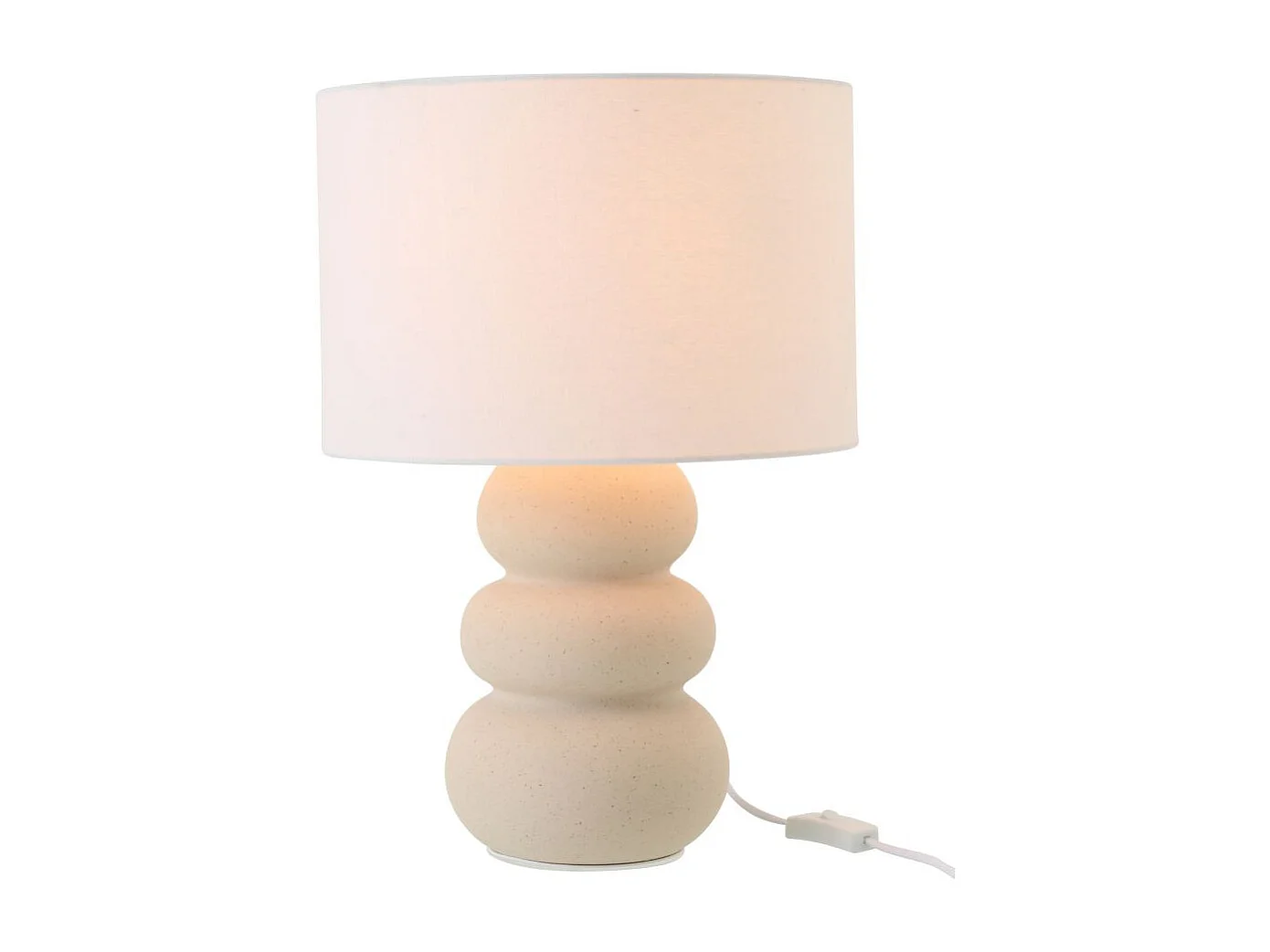 Lampe à Poser en Céramique "Victor" 48cm Blanc Cassé