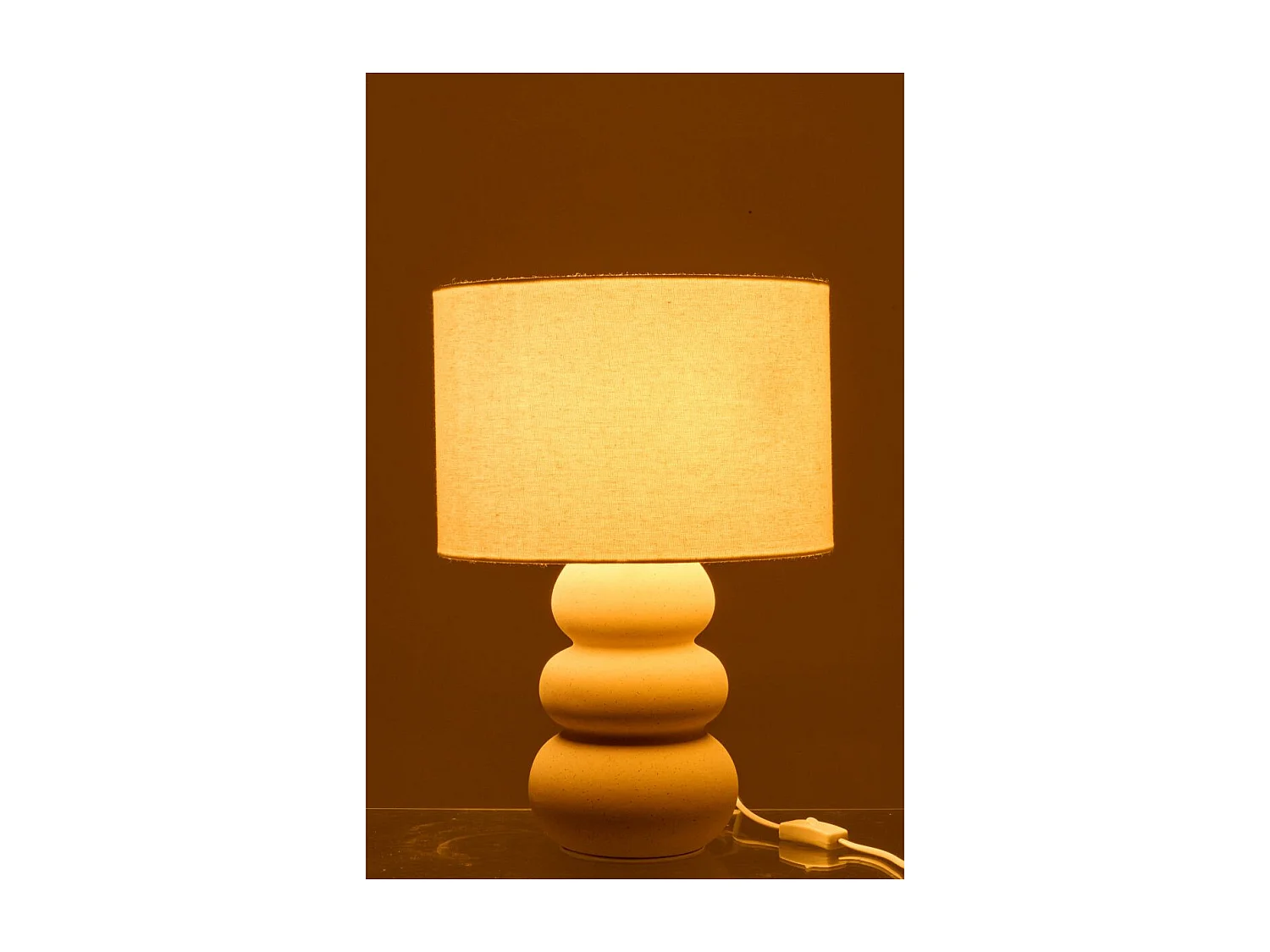 Lampe à Poser en Céramique "Victor" 48cm Blanc Cassé