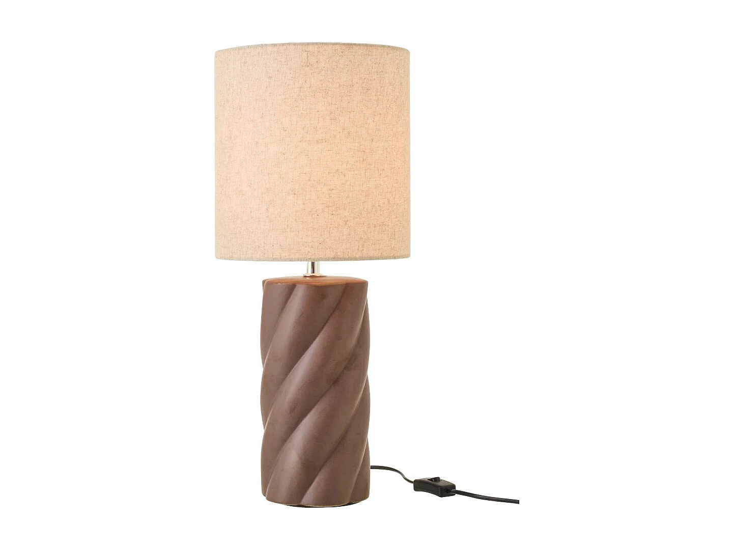Lampe à Poser en Céramique "Swirl" 53cm Marron Foncé