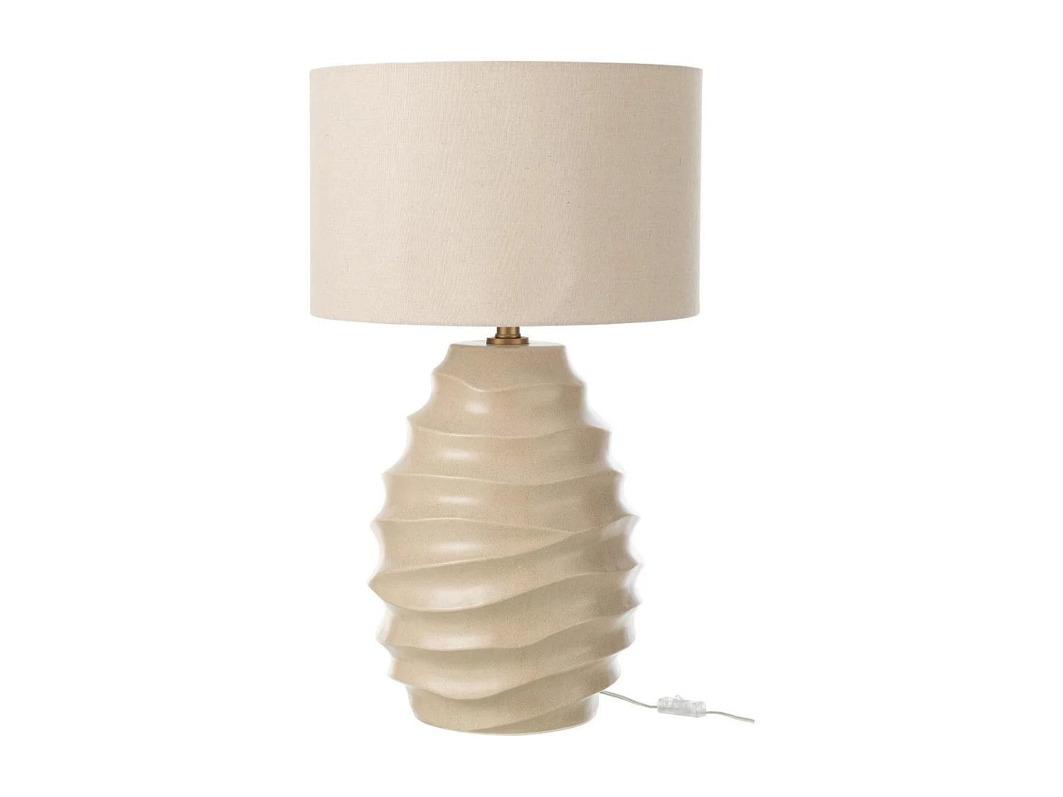 Lampe à Poser en Céramique "Vague" 68cm Beige