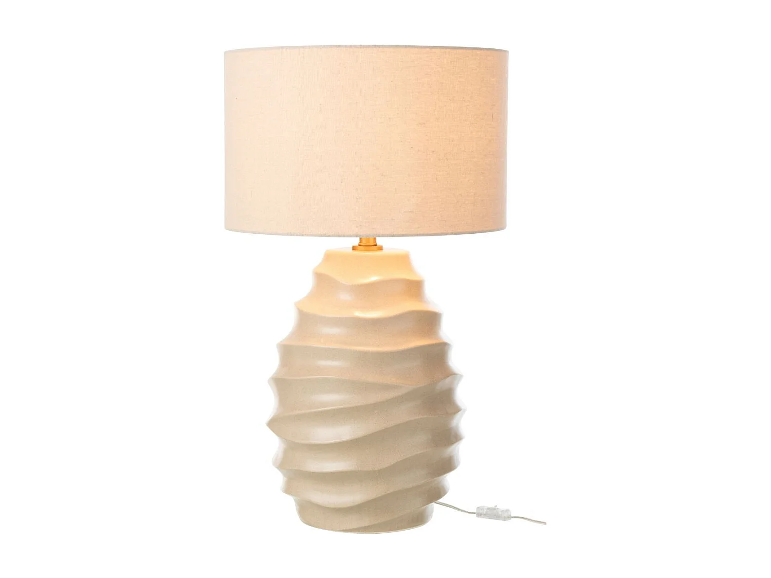 Lampe à Poser en Céramique "Vague" 68cm Beige