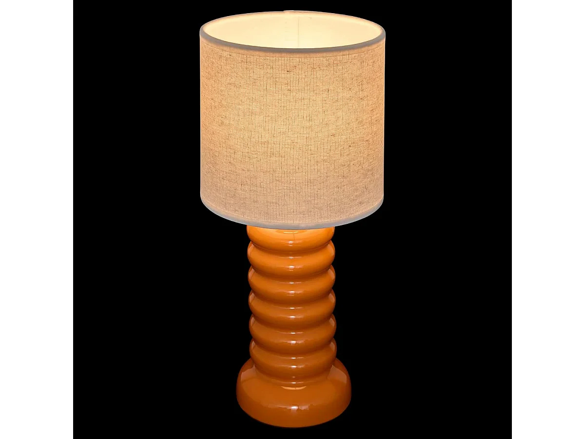 Lampe à Poser en Céramique "Vinas" 33cm Orange