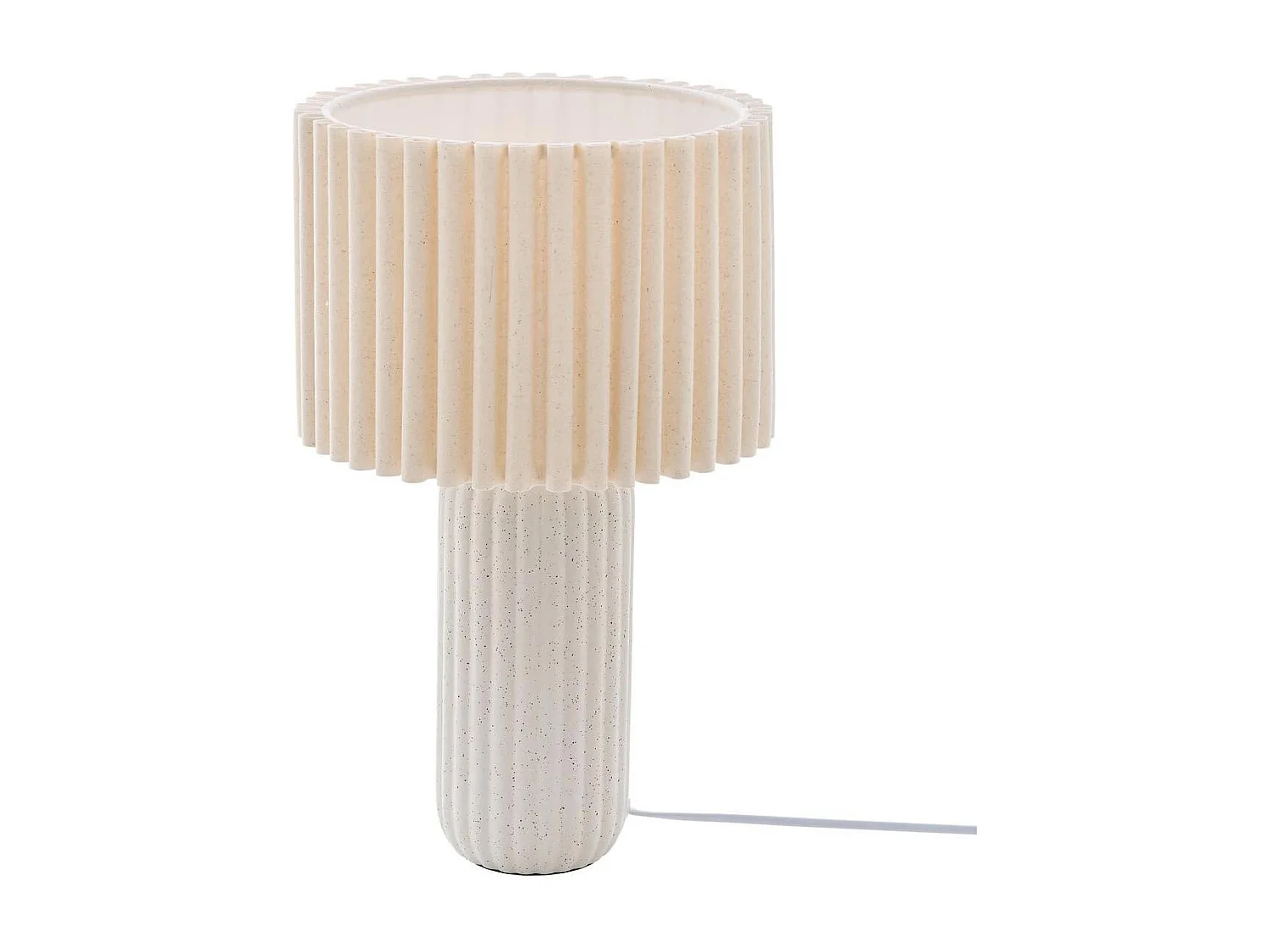 Lampe Moucheté en Céramique "Kenan" 43cm Beige