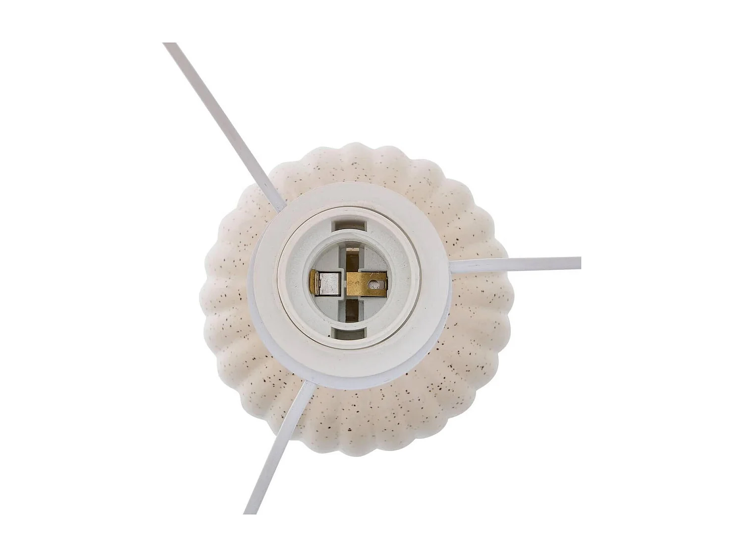 Lampe Moucheté en Céramique "Kenan" 43cm Beige