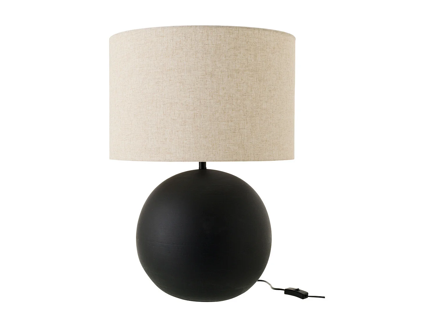 Lampe à Poser en Céramique "Balle" 62cm Noir