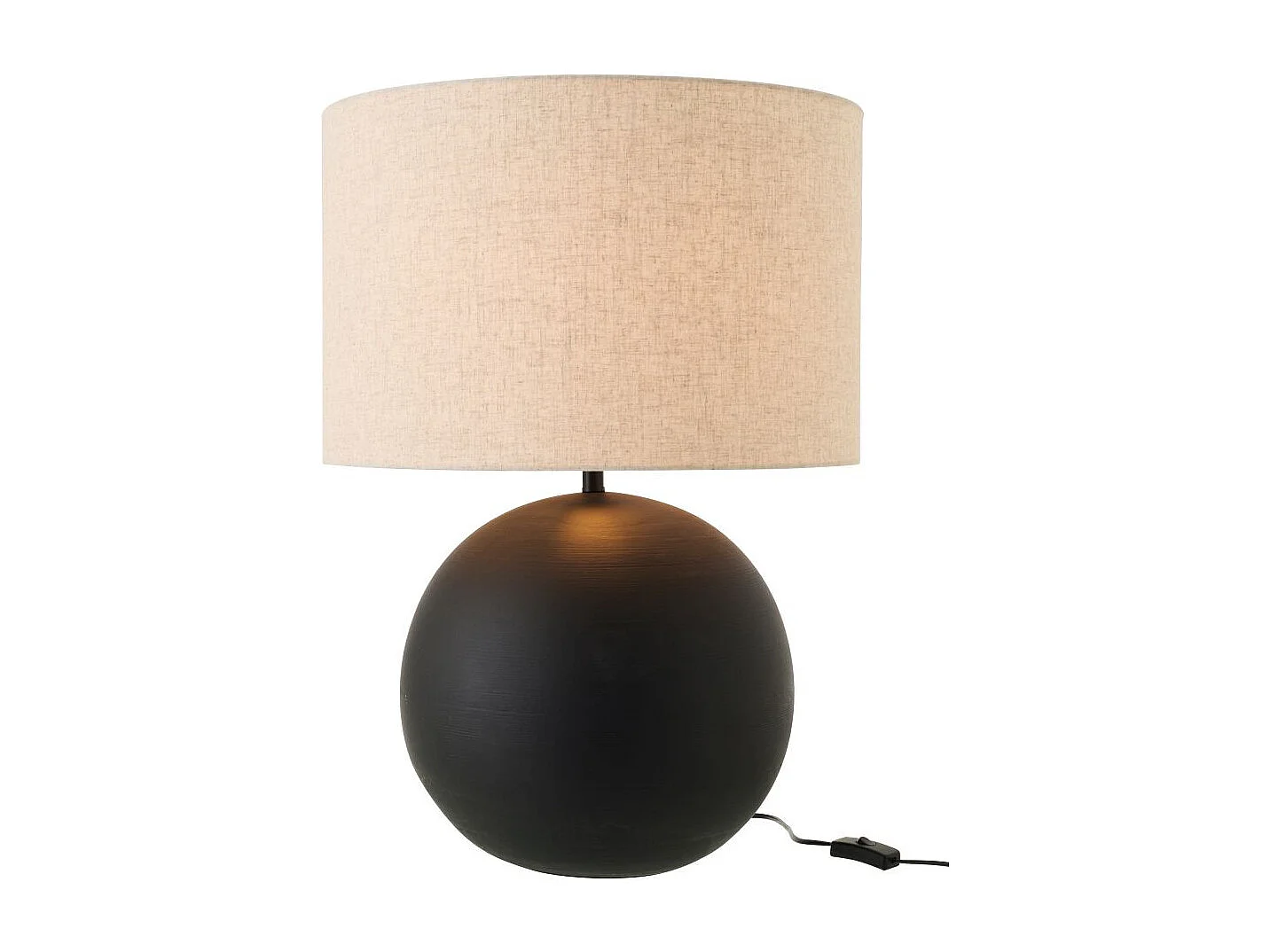 Lampe à Poser en Céramique "Balle" 62cm Noir