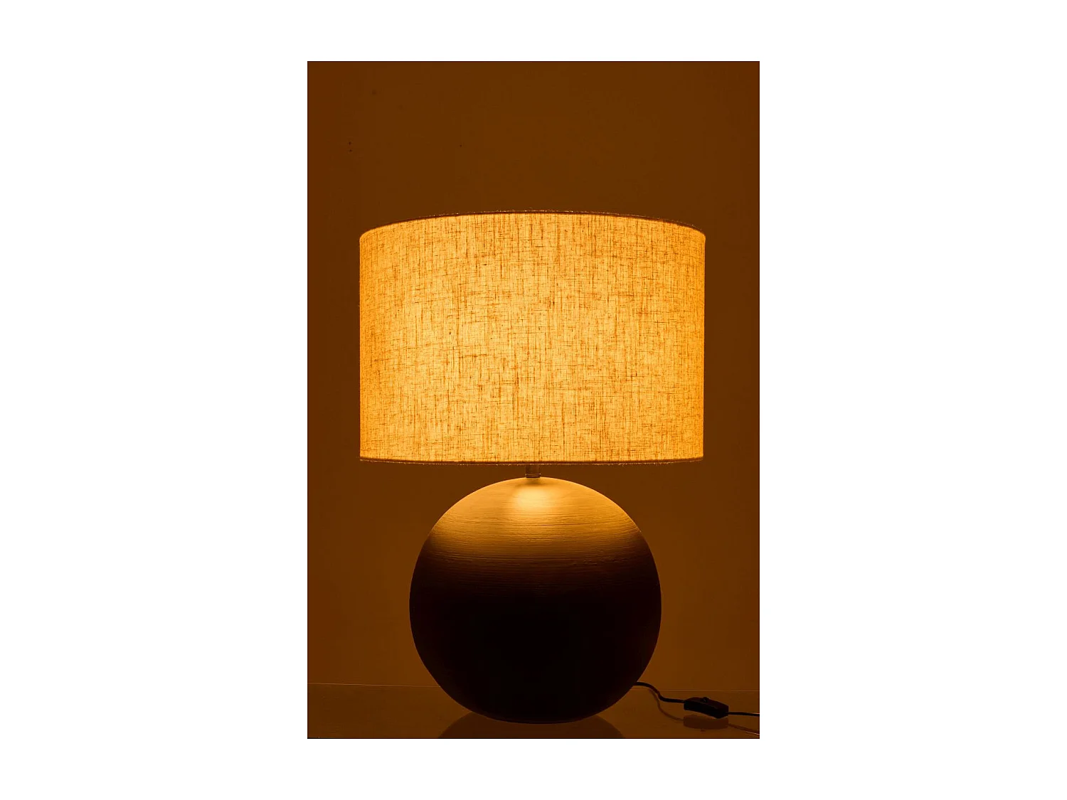 Lampe à Poser en Céramique "Balle" 62cm Noir