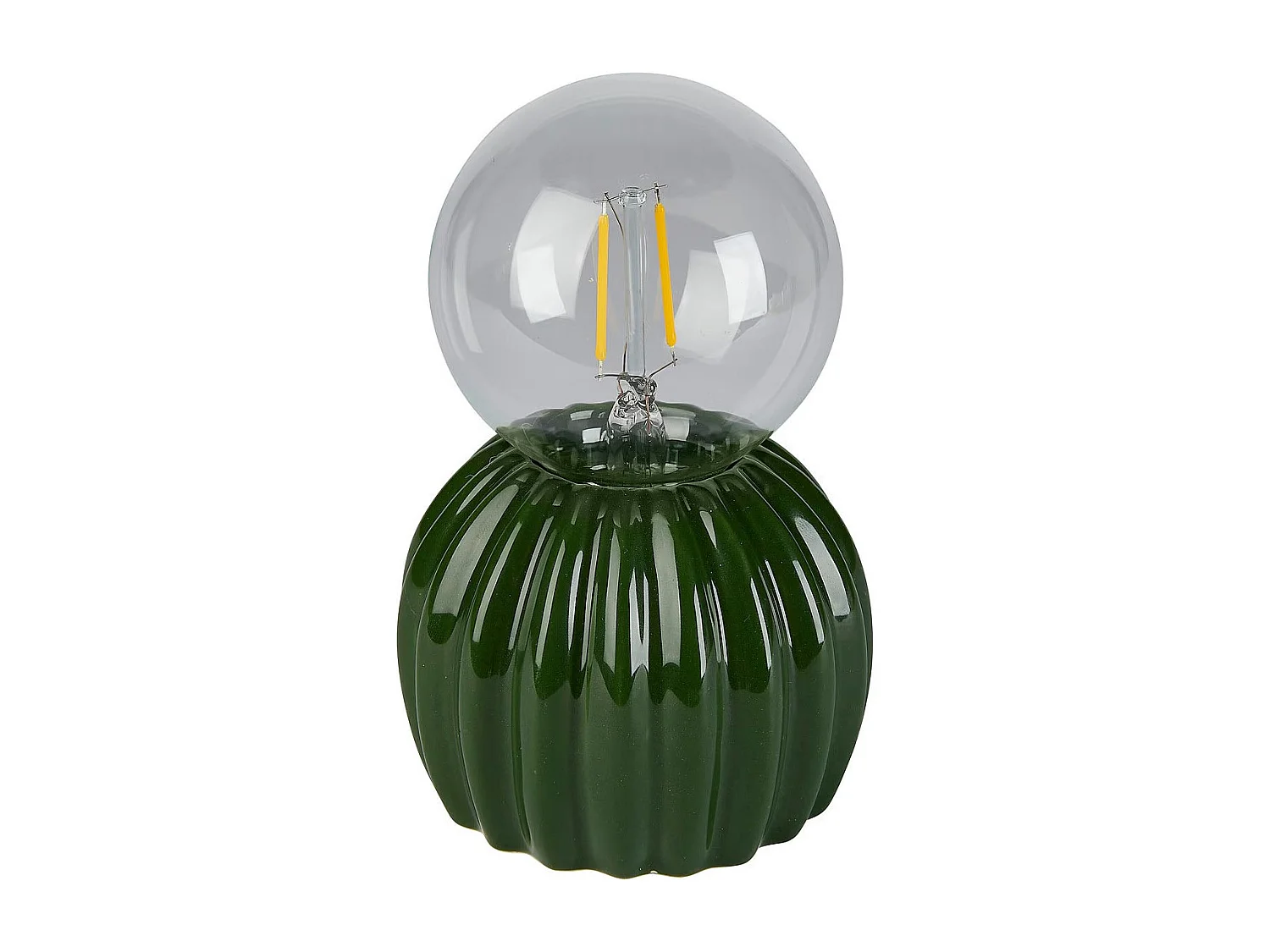 Lampe à Poser LED en Céramique "Cactos" 15cm Vert