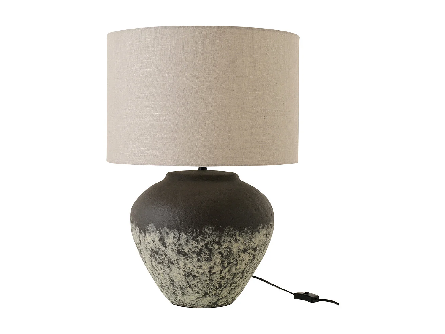 Lampe à Poser en Céramique "Jules" 62cm Gris Foncé