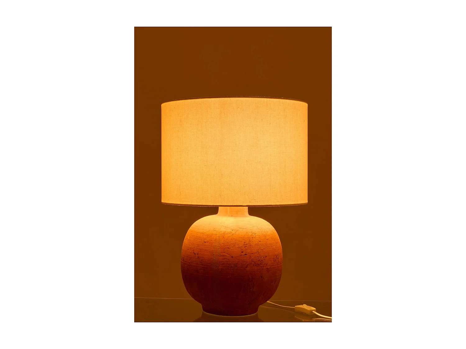 Lampe à Poser en Céramique "Balle" 57cm Terracotta