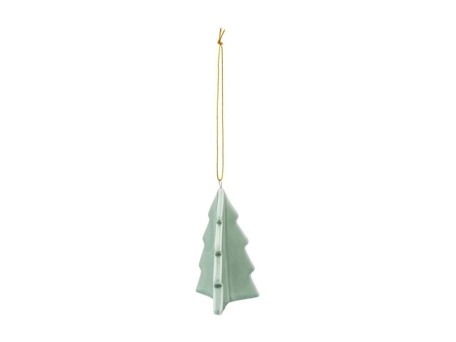 Sujet de Noël en Céramique "Sapin 3D" 9cm Vert