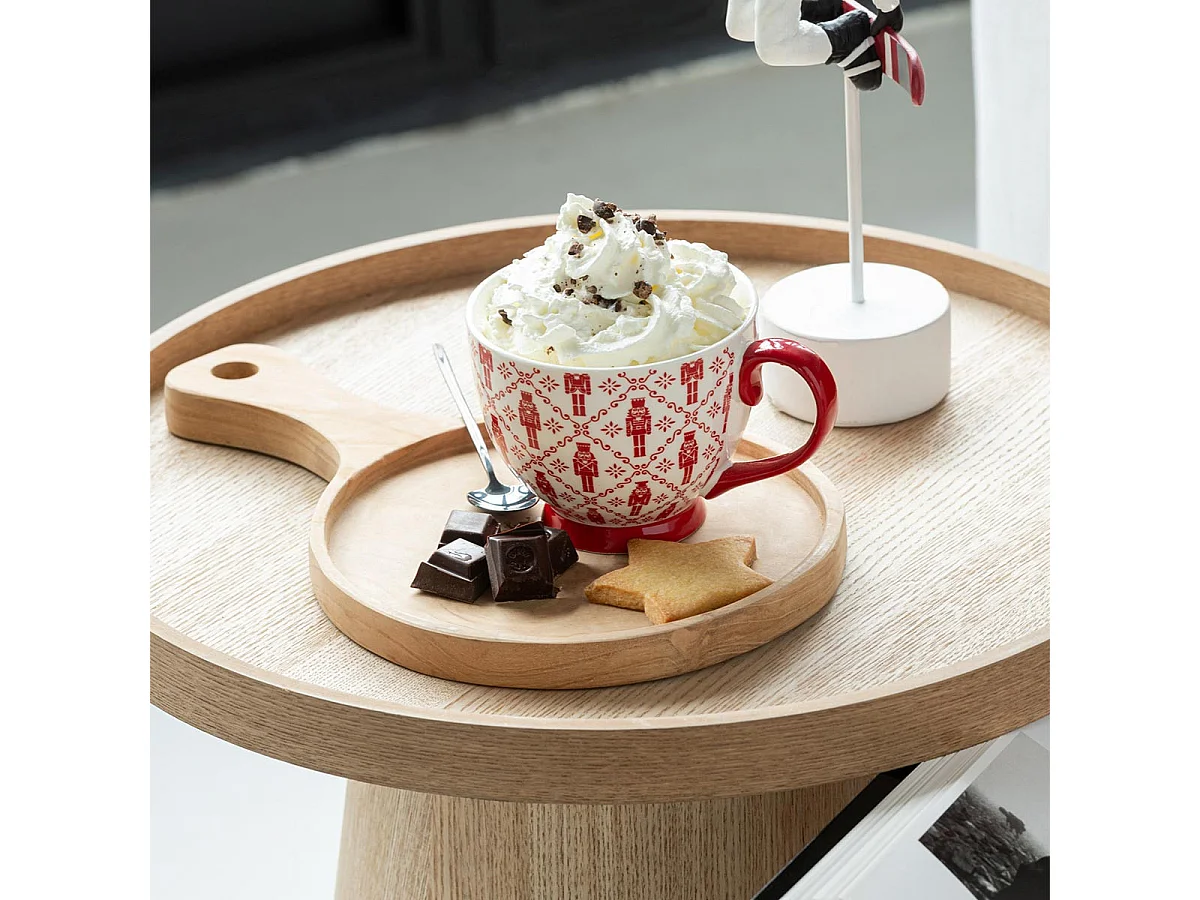 Lot de 2 Mugs en Céramique "Casse-Noisette" 45cl Rouge