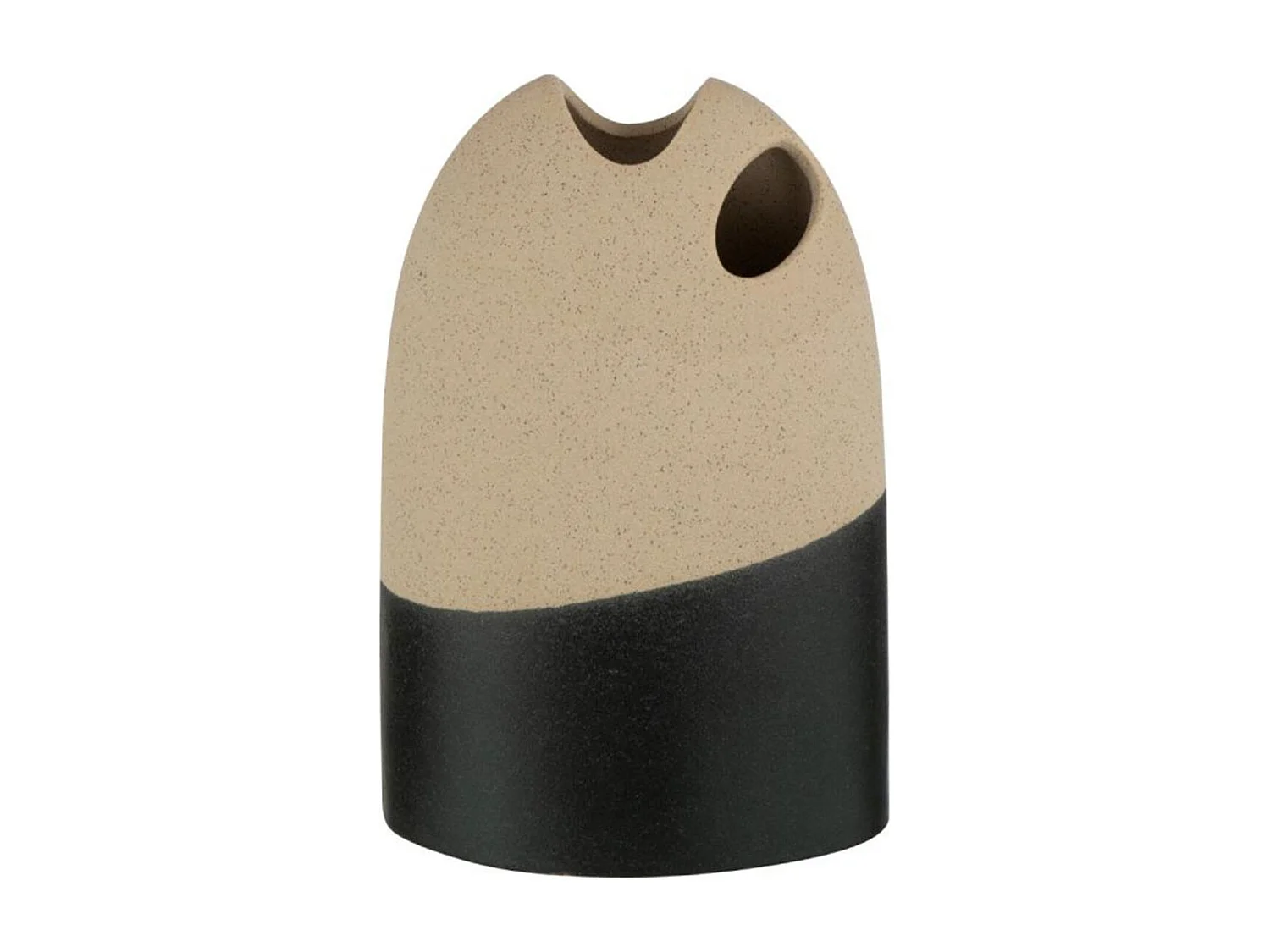 Vase Haut en Céramique "Black Lombok" 25cm Noir