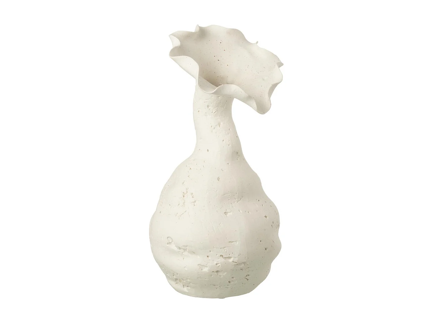 Vase Déco en Céramique "Helix" 38cm Blanc