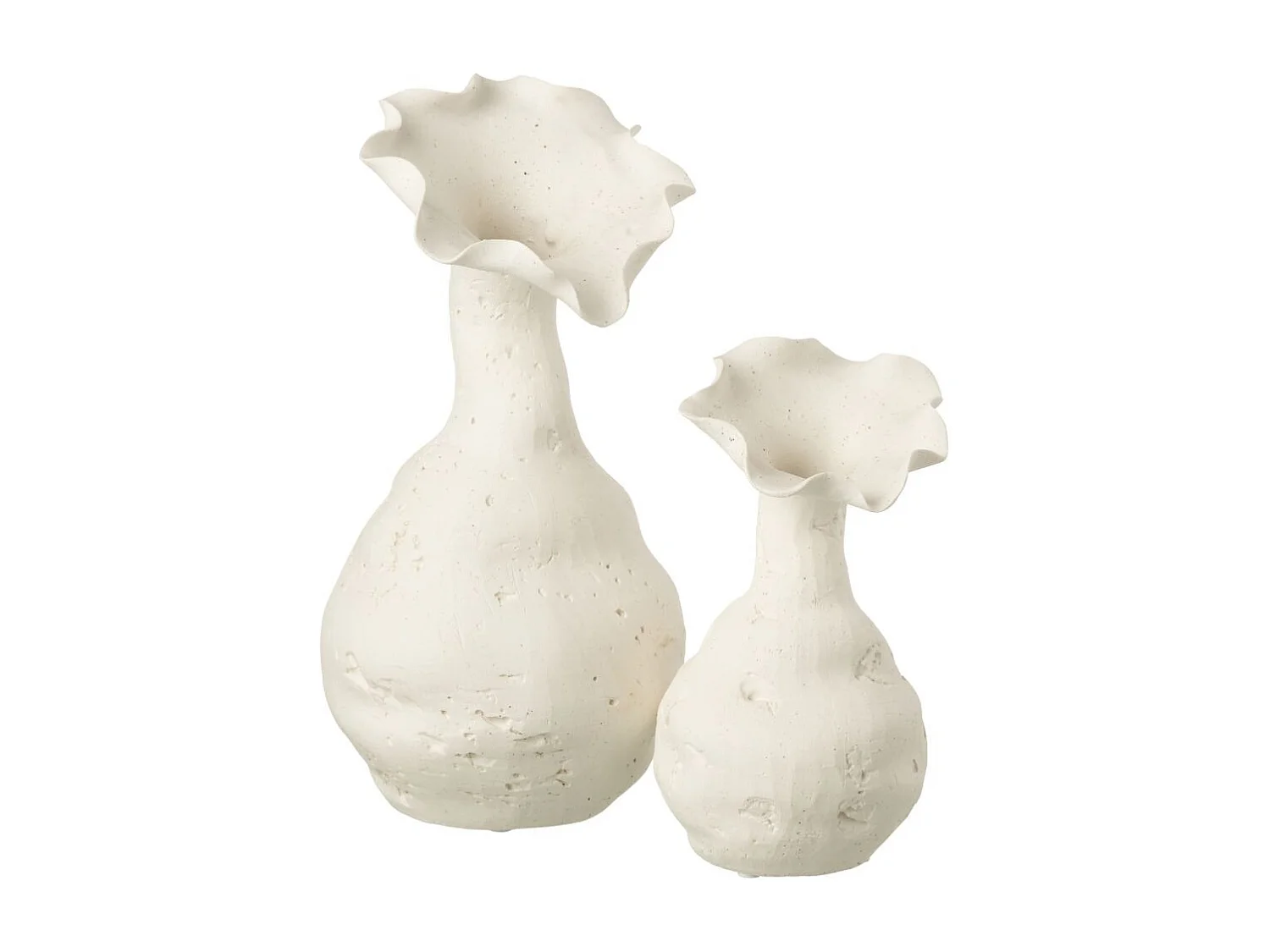 Vase Déco en Céramique "Helix" 38cm Blanc