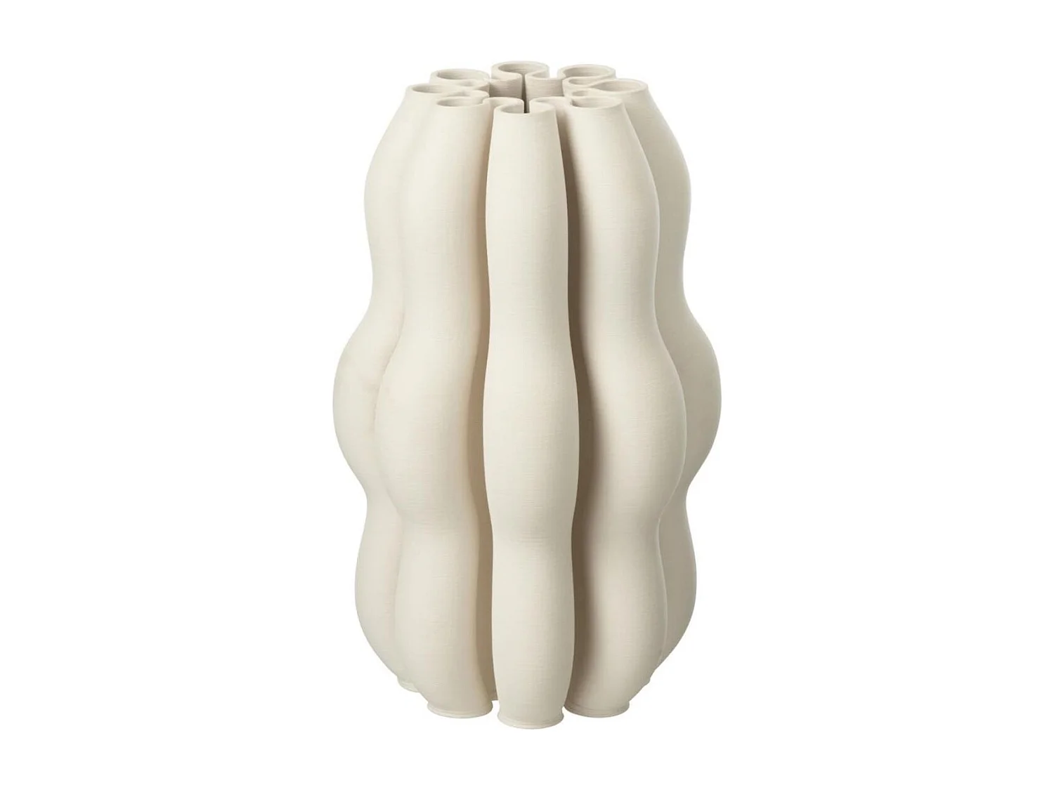 Vase Design en Céramique "Naos" 40cm Beige
