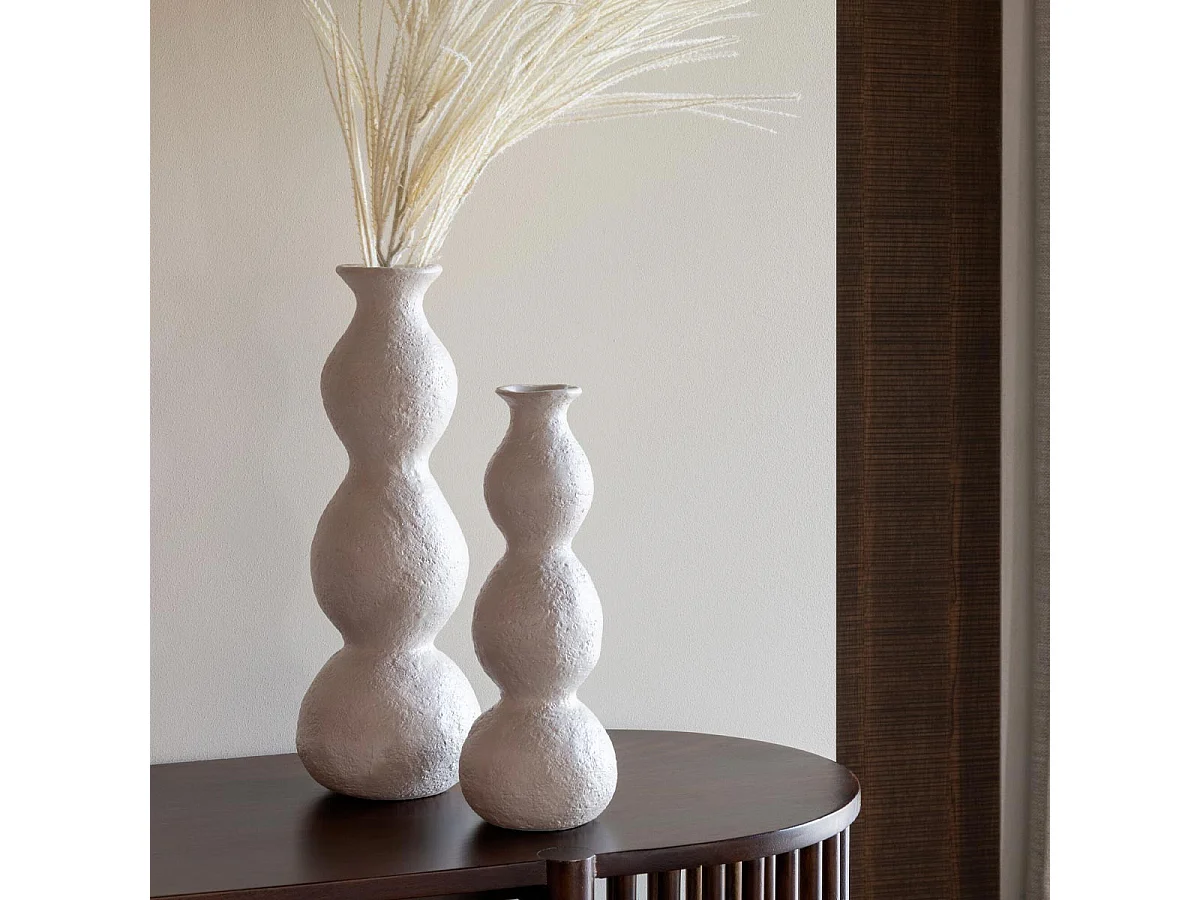 Vase Chandelier en Céramique "Olina" 37cm Crème