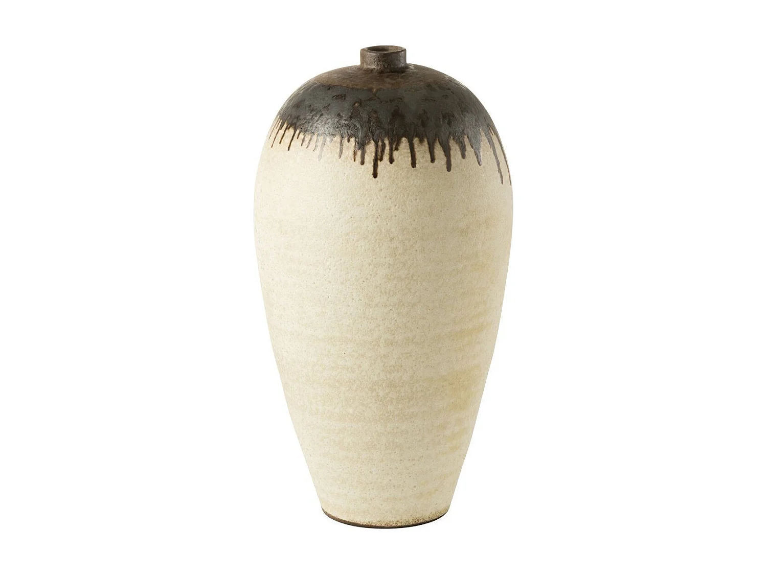 Vase Design en Céramique "Peinture" 72cm Beige