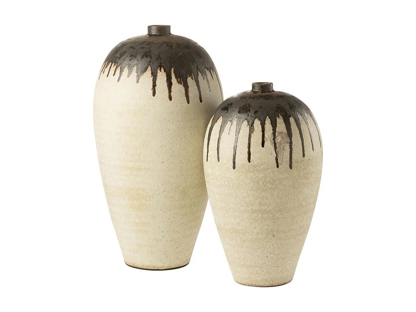 Vase Design en Céramique "Peinture" 72cm Beige