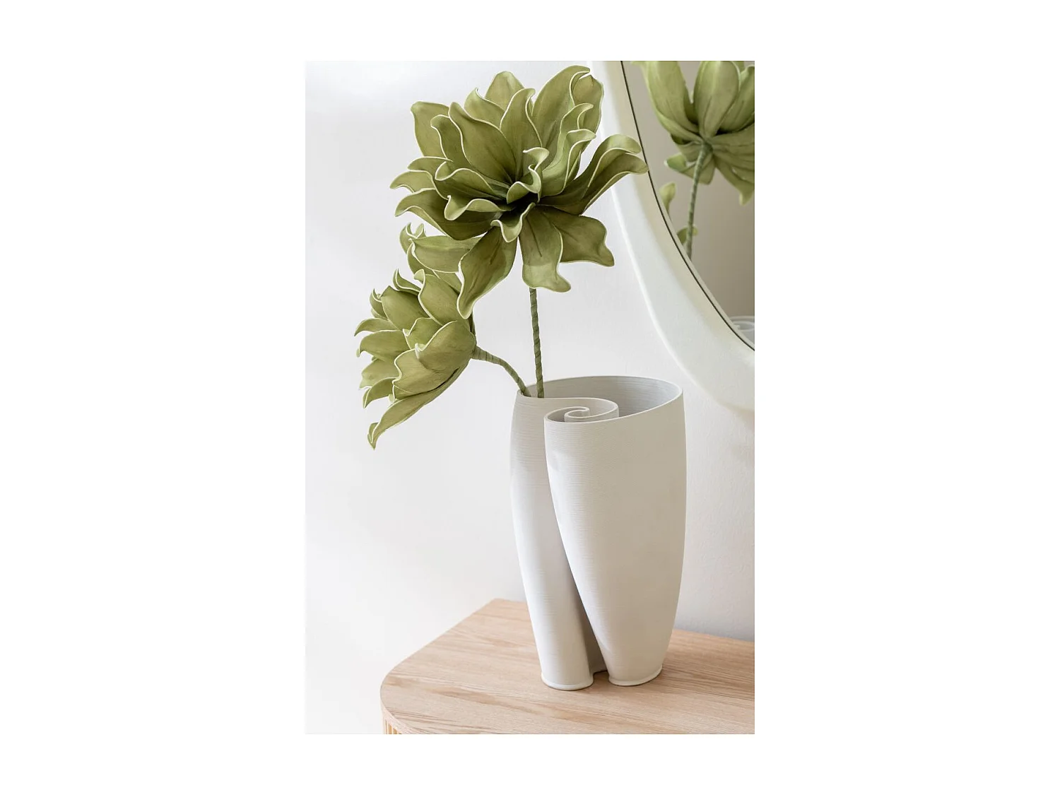 Vase Déco en Céramique "Hydra" 33cm Beige
