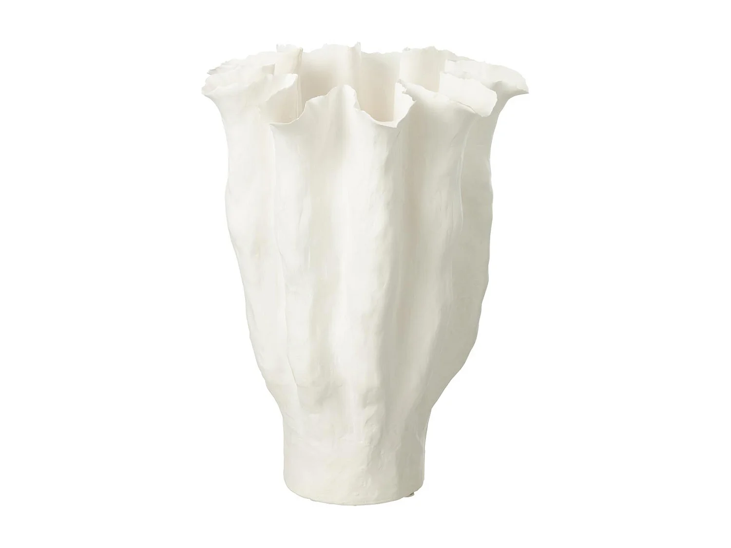 Vase Déco en Céramique "Calyx" 42cm Blanc