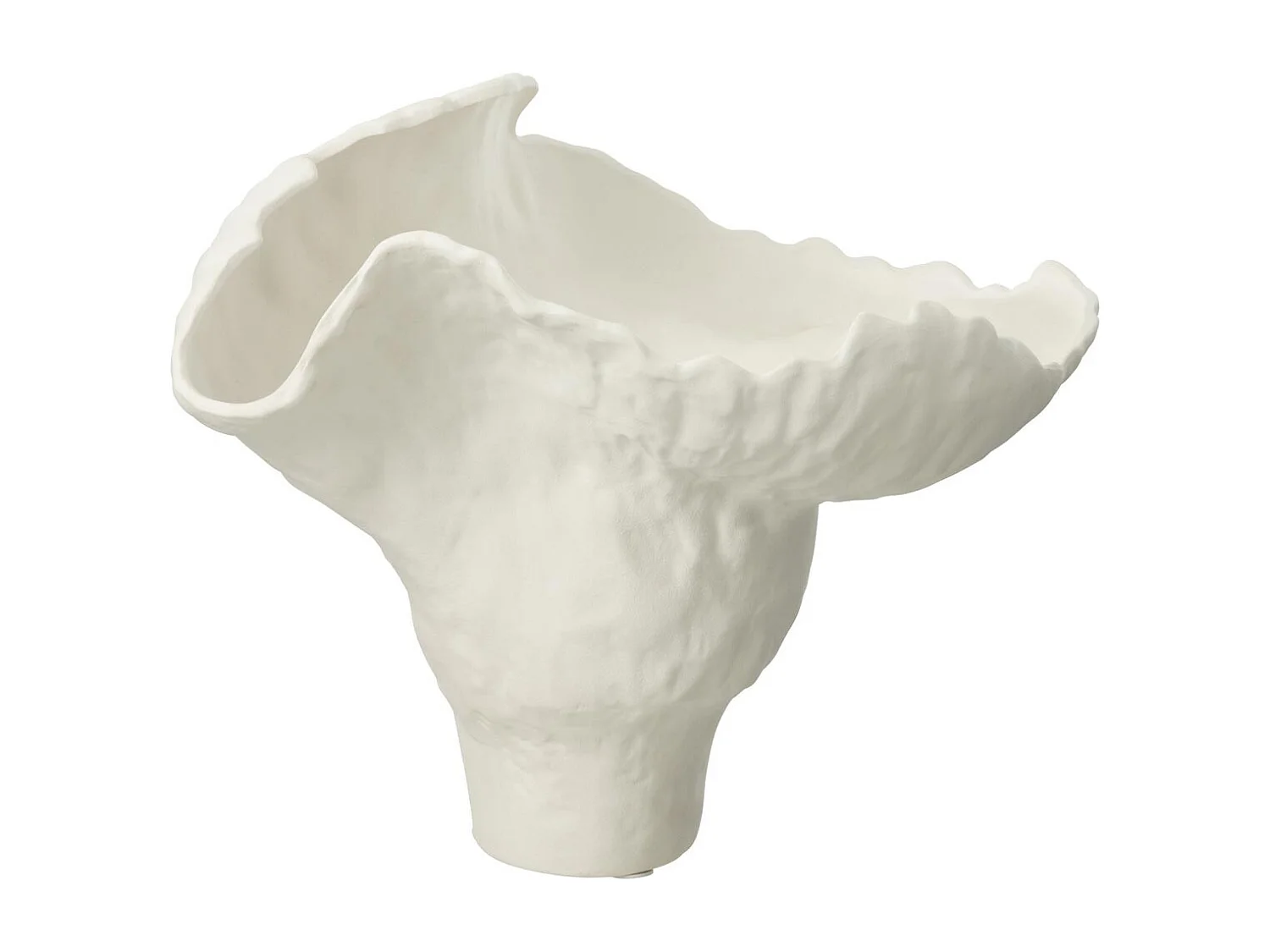 Vase Déco en Céramique "Corolla" 51cm Blanc