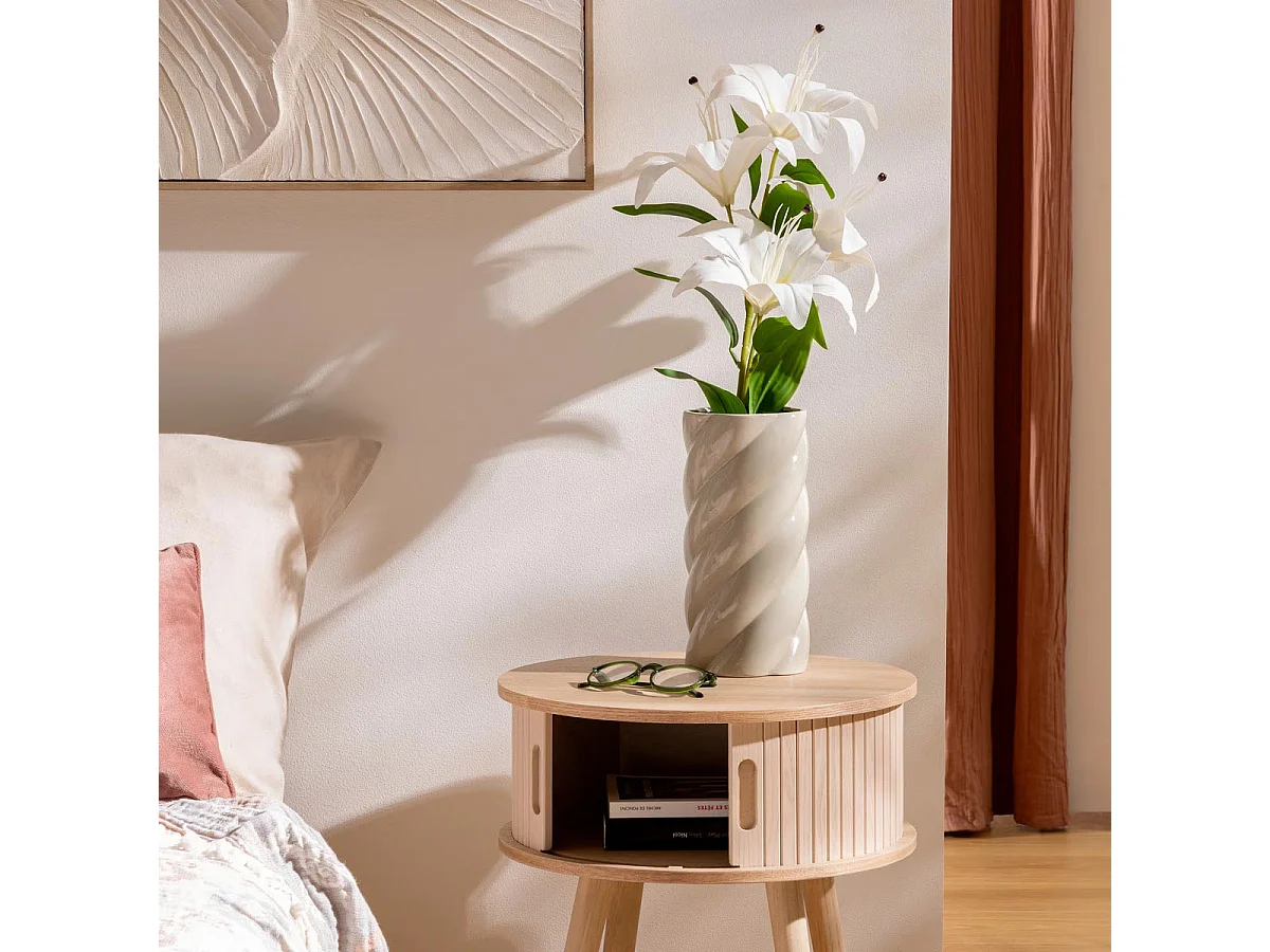 Vase Déco en Céramique "Coby" 25cm Vert Clair