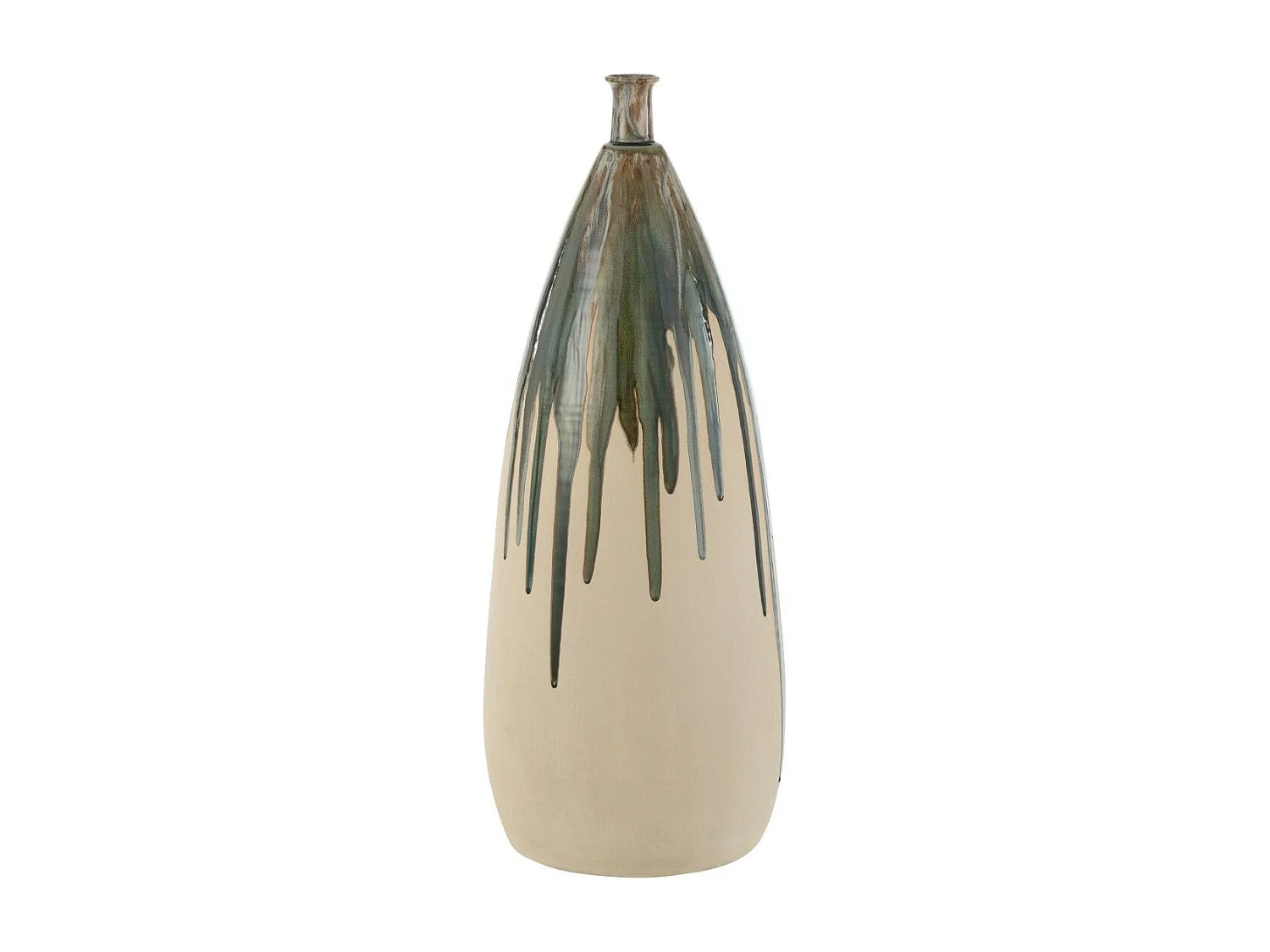 Vase Déco en Céramique "Peinture" 73cm Vert