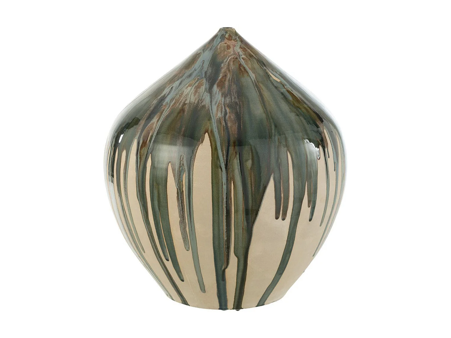 Vase Haut en Céramique "Peinture" 45cm Vert