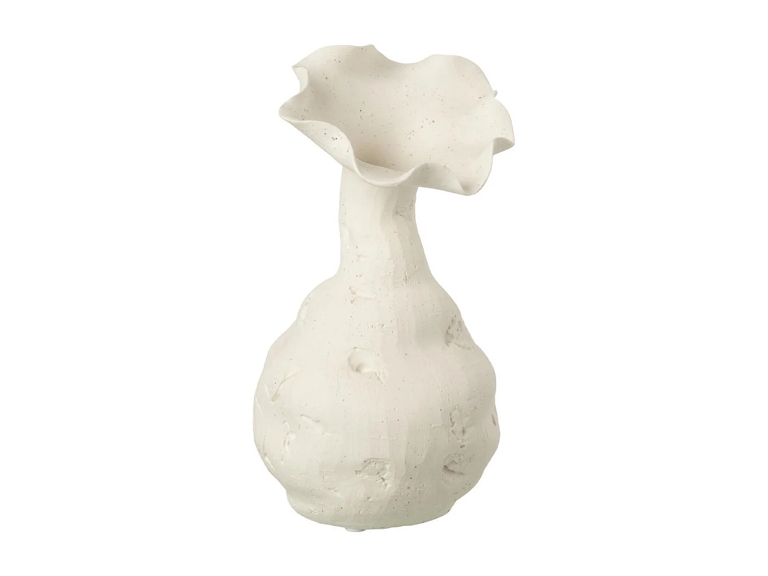 Vase Déco en Céramique "Helix" 24cm Blanc