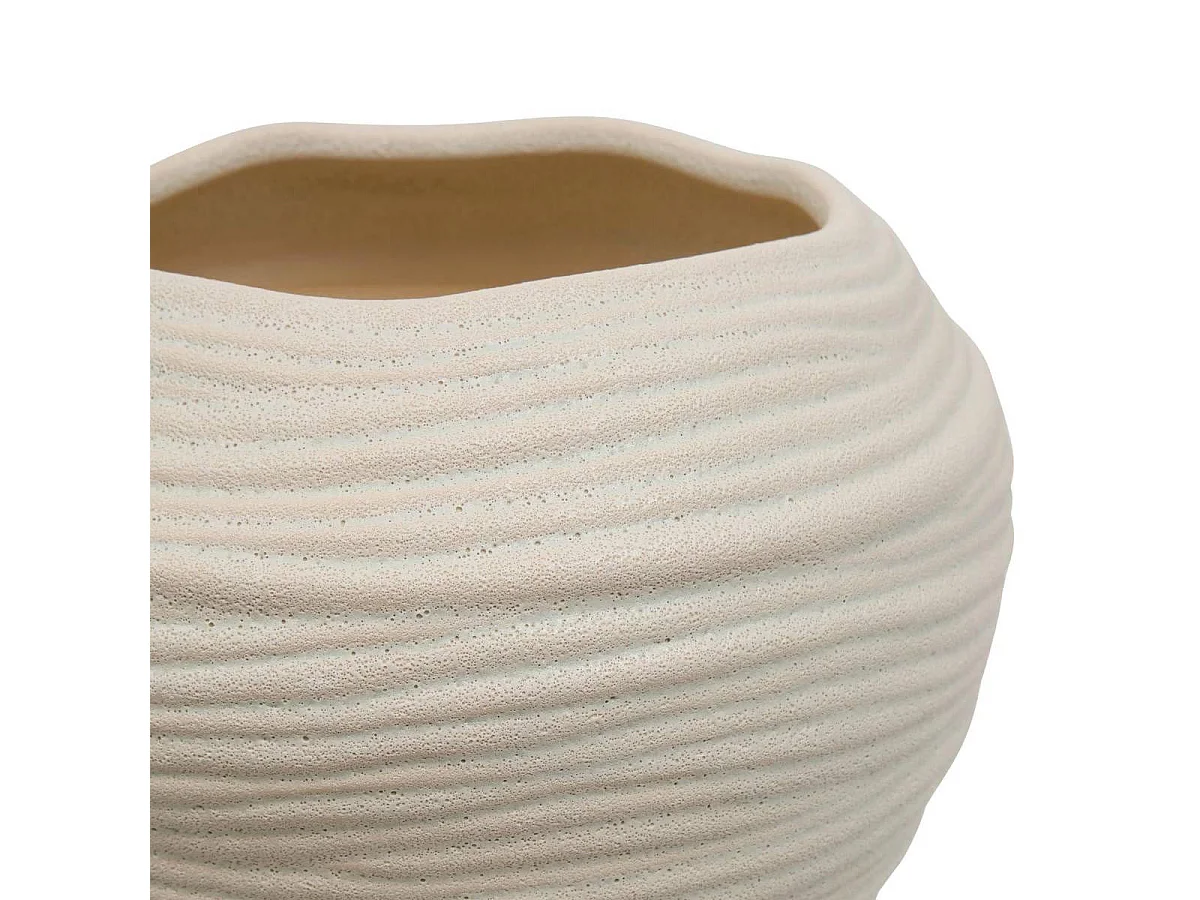 Vase Déco en Céramique "Prudi" 20cm Blanc