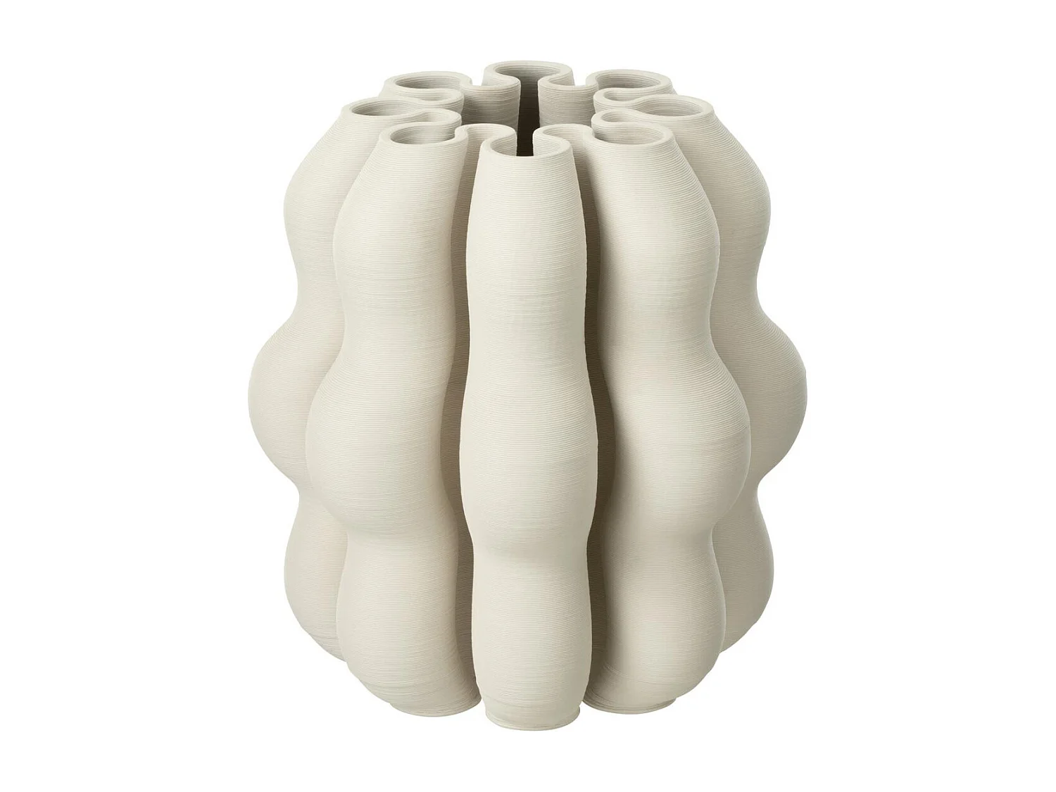 Vase Design en Céramique "Naos" 25cm Beige