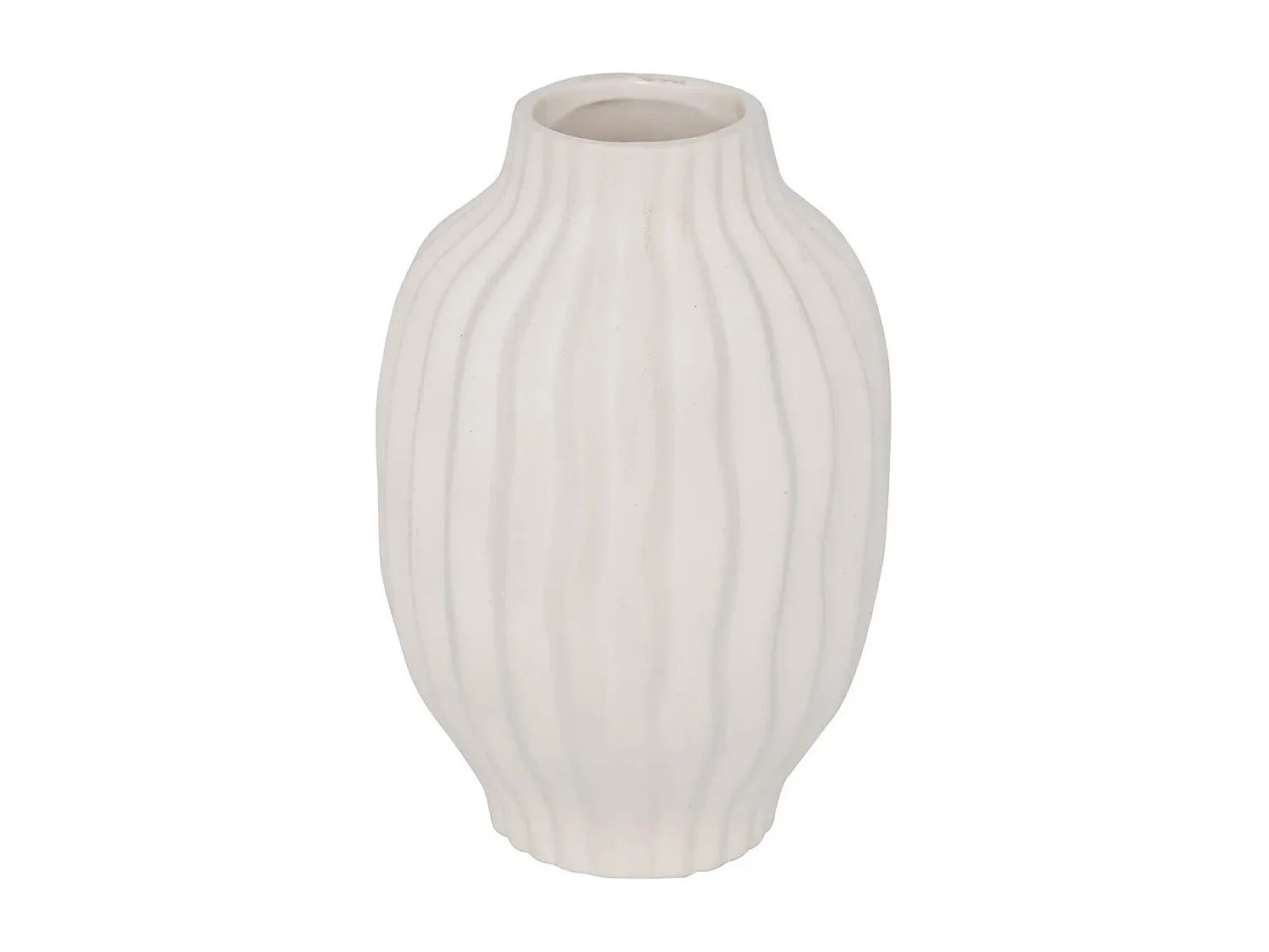 Vase Design en Céramique "Fernan" 22cm Blanc