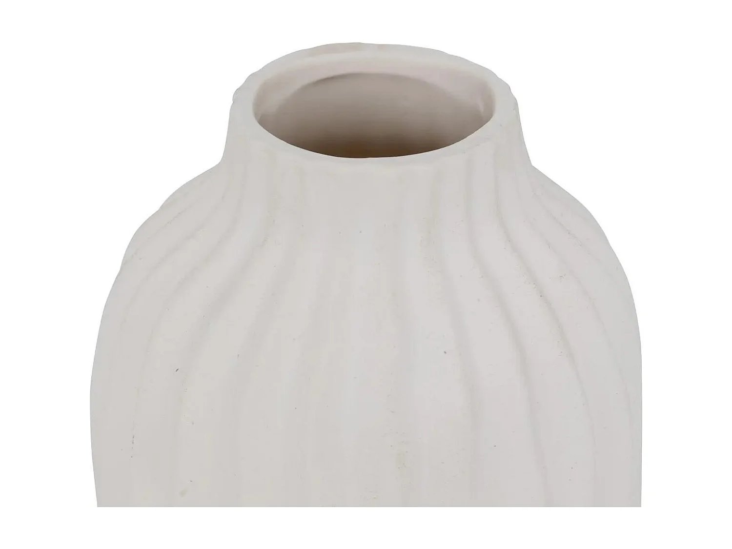 Vase Design en Céramique "Fernan" 22cm Blanc
