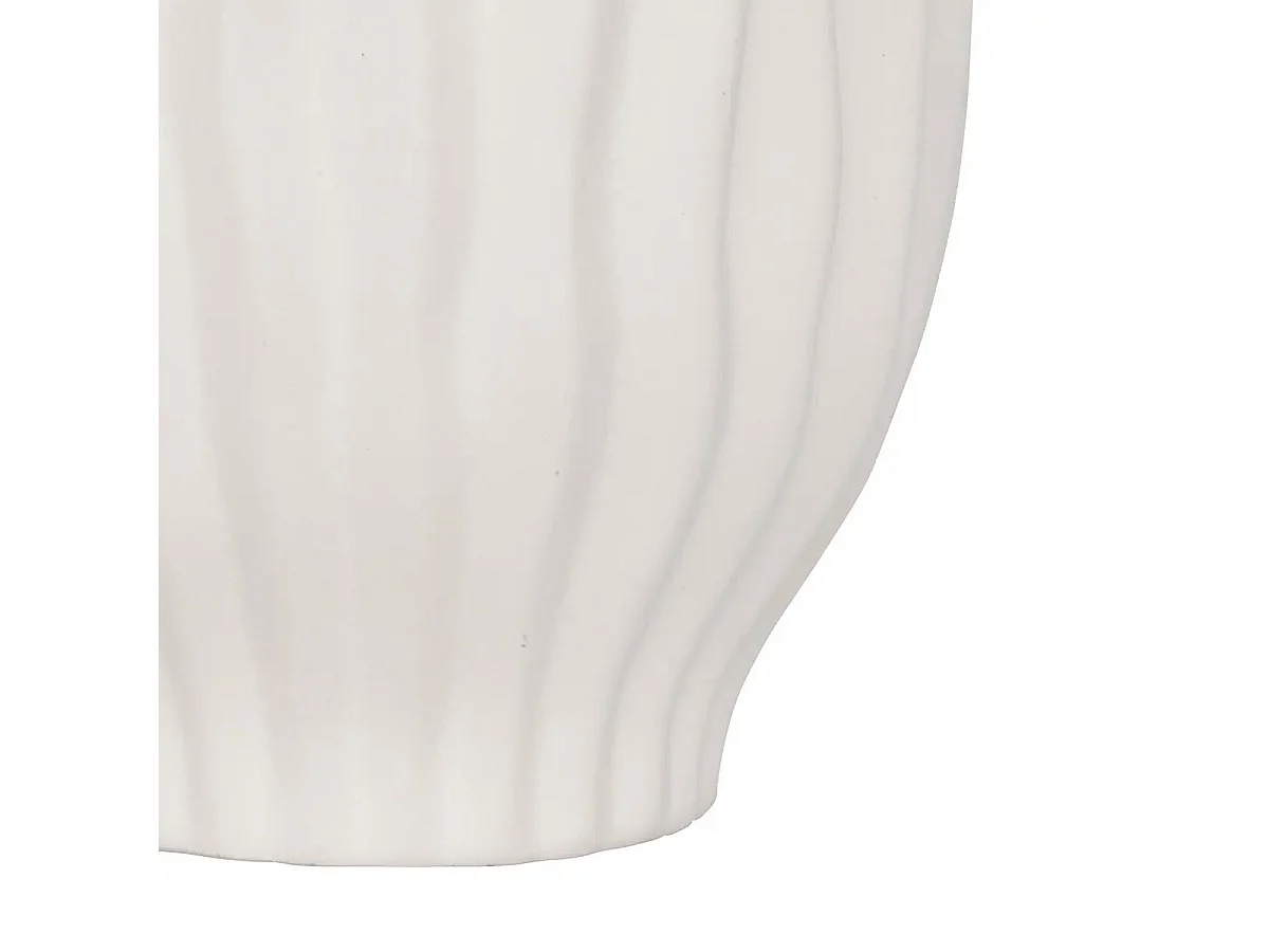 Vase Design en Céramique "Fernan" 22cm Blanc